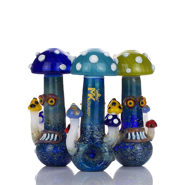 Light Blue Mushroom Grinder Lighter Sleeve