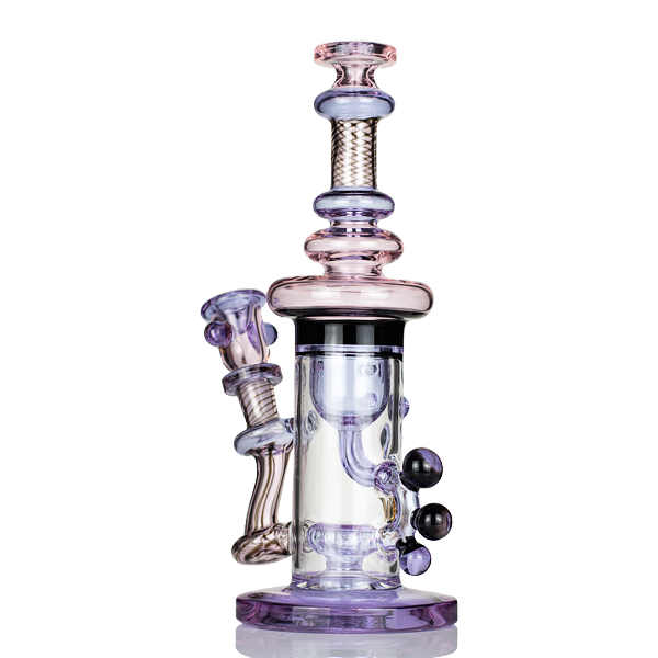 MK100 Glass 11" Molecule Klein Recycler Bong - TND