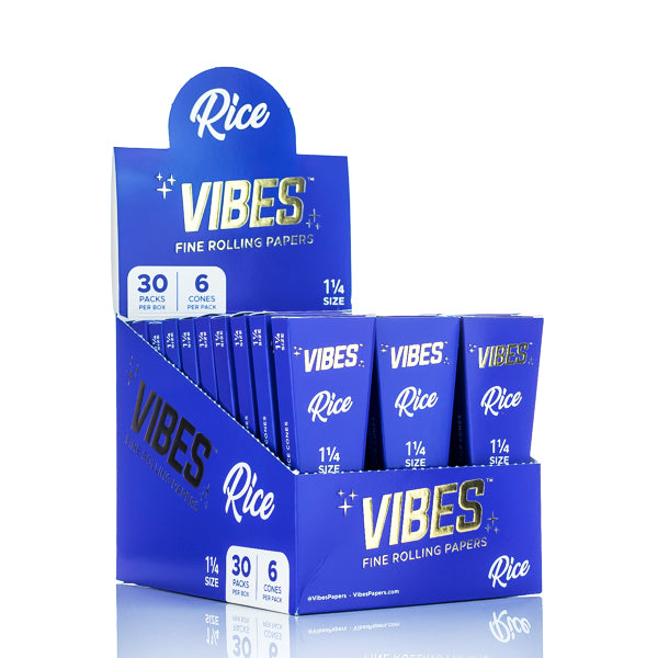 VIBES 1 1/4 Pre-Roll Cone - 6 Pack - Case of 30 - TOKE N DAB