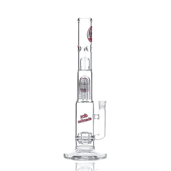 Zob 18" Stemless Straight Tube w/ Zobello And 8 Arm Tree Percolators - TOKE N DAB