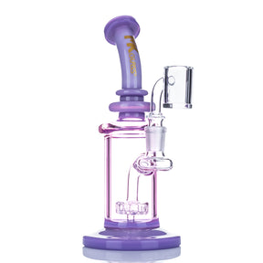 MK100 Glass Aqua Colortube Showerhead 8" Dab Rig - TND