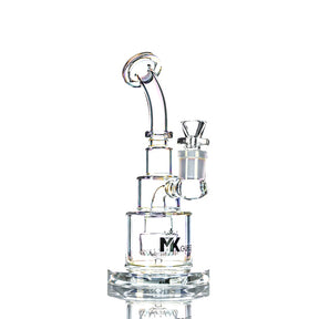 MK100 Glass Electroplated Pearl Cake 8" Mini Bong - TOKE N DAB