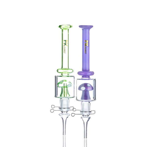 MK100 Glass Magic Mushroom Nectar Collector - Dab Straw - TOKE N DAB