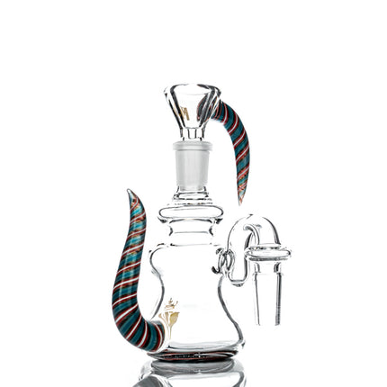 MK100 Glass Wig-Wag 14mm Dry Ash Catcher and Bowl Set - TOKE N DAB