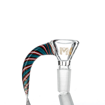 MK100 Glass Wig-Wag 14mm Dry Ash Catcher and Bowl Set - TOKE N DAB