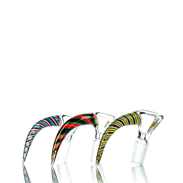 MK100 Glass Wig-Wag Long Horn 14mm Bowl - TOKE N DAB