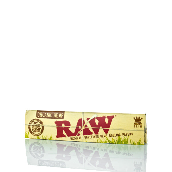 RAW Organic Hemp King Size Slim Rolling Papers - 32 Leaves - TND