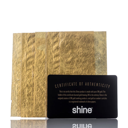 Shine 24K Gold King Size Rolling Papers - 6 Leaves - TOKE N DAB