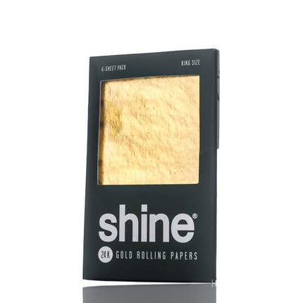 Shine 24K Gold King Size Rolling Papers - 6 Leaves - TOKE N DAB