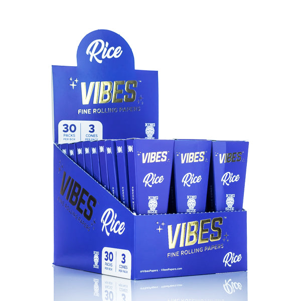 VIBES King Size Pre-Roll Cone - 3 Pack - Case of 30 - TOKE N DAB