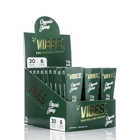 VIBES 1 1/4 Pre-Roll Cone - 6 Pack - Case of 30 - TOKE N DAB